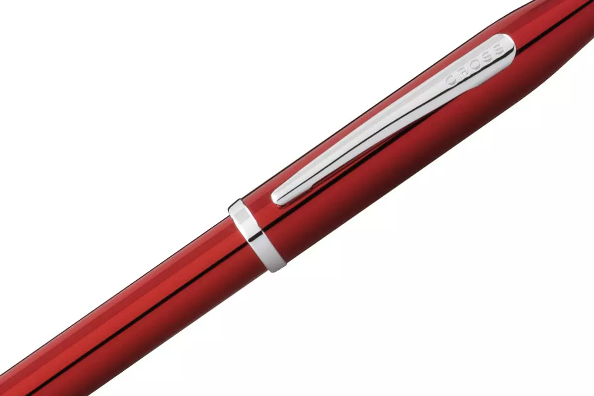 Cross Century II Vibrant Red + Blue Ballpoint + Pen Pouch Set